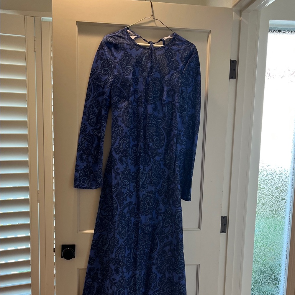 Zimmermann Purple/Blue Backless Dress